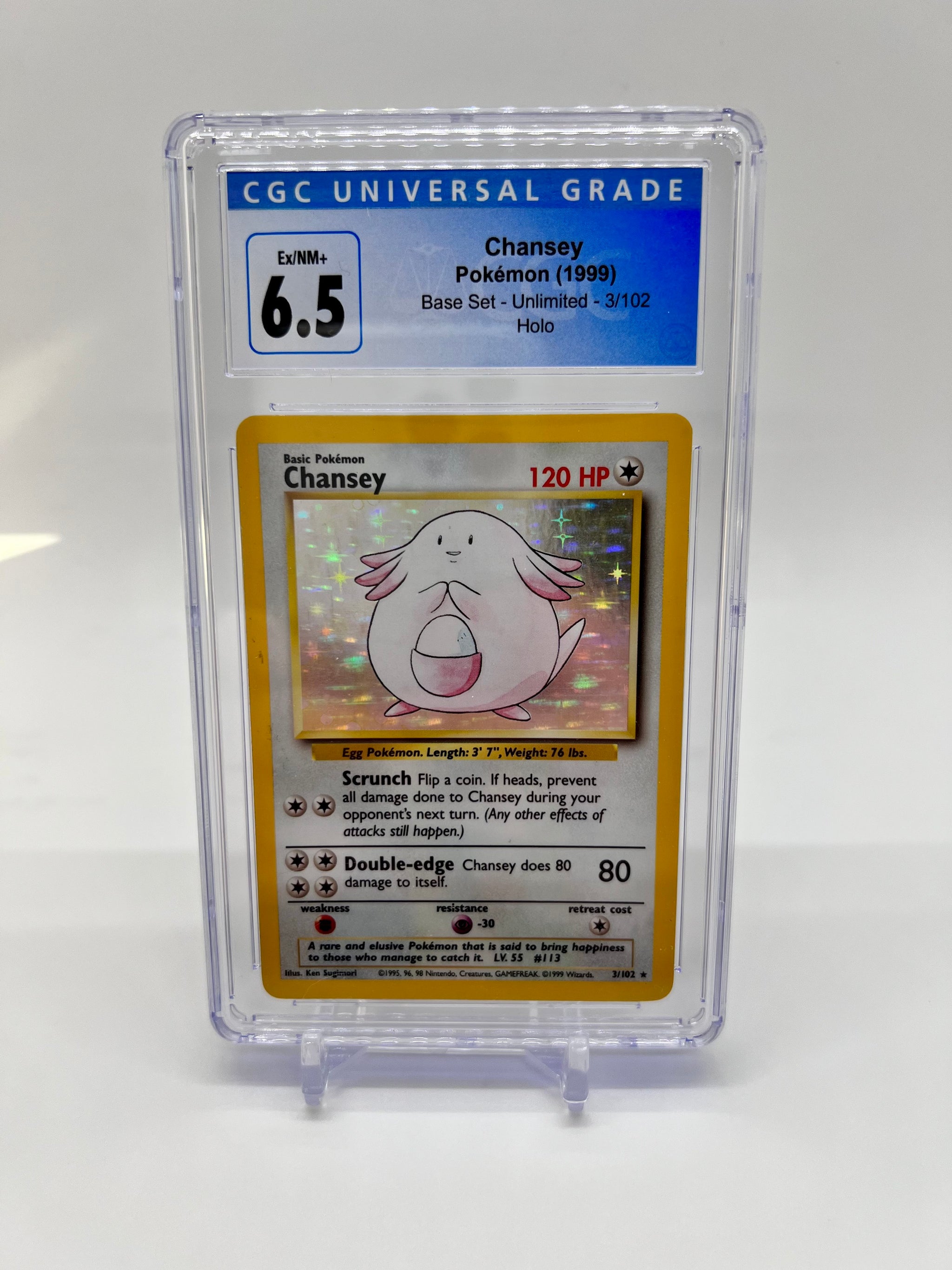 Chansey Pokémon Card HP 120 Lucky Attack Rare Collectible