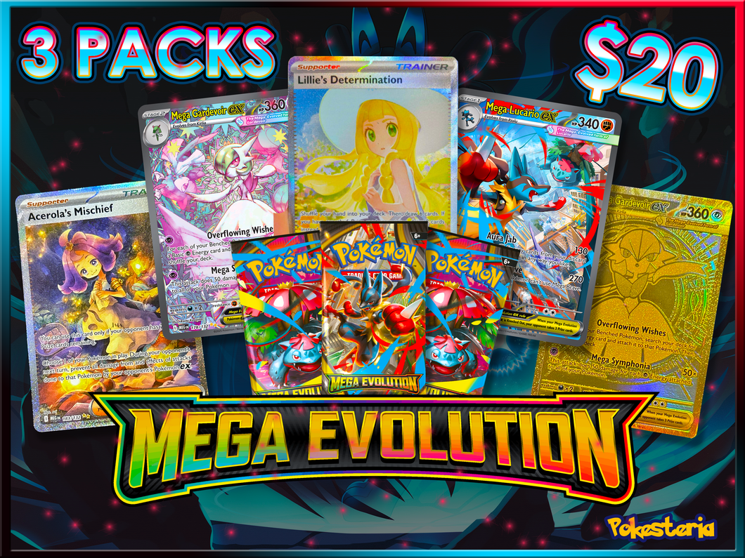 Mega Evolution 3x Packs (English Version)(Personal Break)
